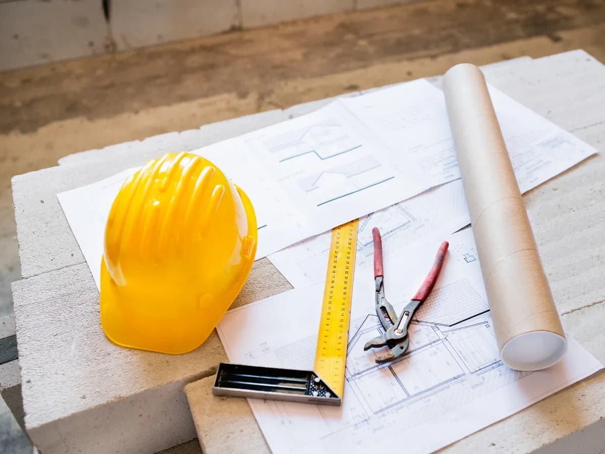 Bild zeigt die Planung einer Baustelle