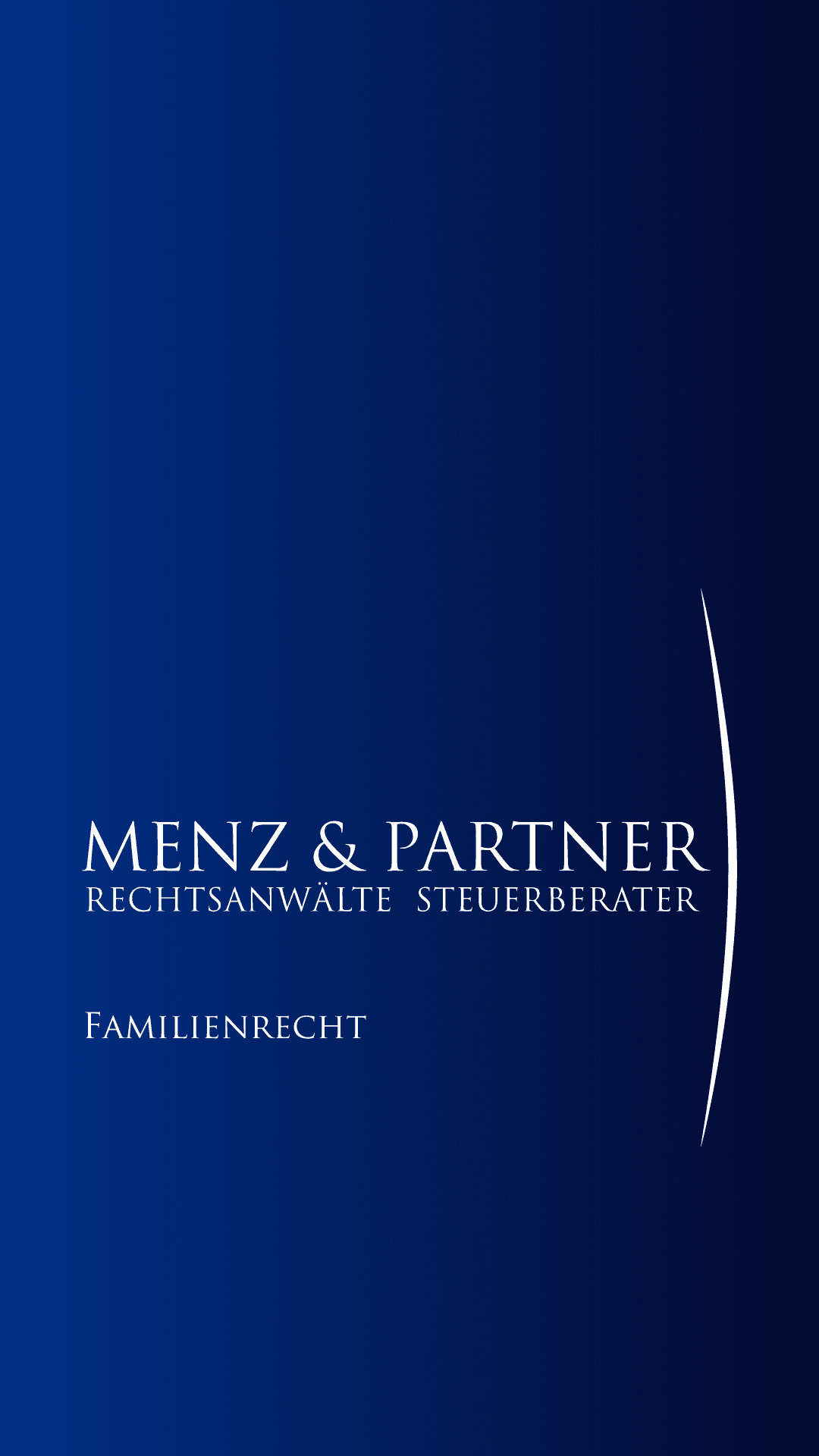 Logo der Kanzlei Menz & Partner mit Aufschrift "Familienrecht"