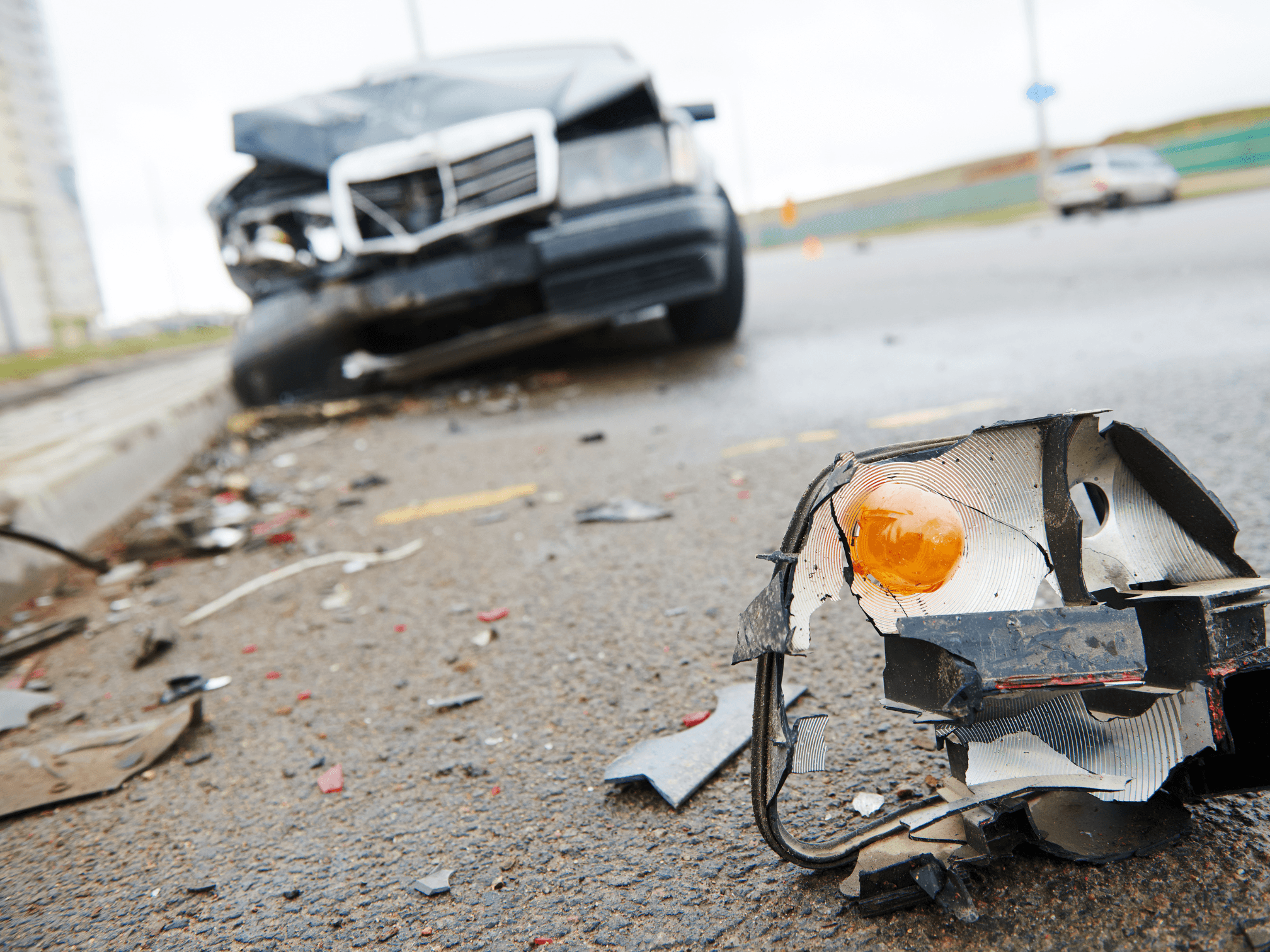 Abgefahrener Außenspiegel